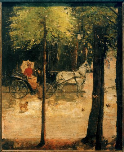 動物園の春（馬車の女性） 作： Lesser Ury