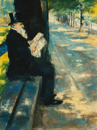 公園の紳士;イムティアガルテン、1900年頃 作： Lesser Ury