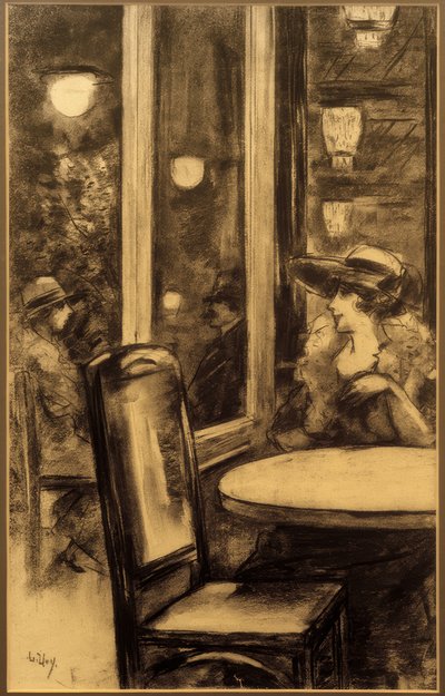 バウアーカフェで 作： Lesser Ury