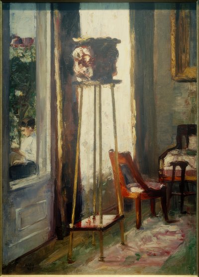 インテリア（インテリア・読書女性） 作： Lesser Ury