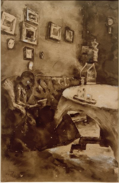 リーディングレディのいるインテリア 作： Lesser Ury