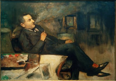 Lesser Uryスタジオでの喫煙（自画像） 作： Lesser Ury