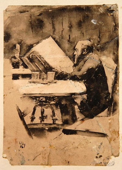 カフェの男 作： Lesser Ury