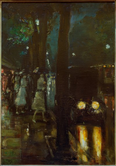 クアフュルステンダム通りの景色を望む夜景 作： Lesser Ury
