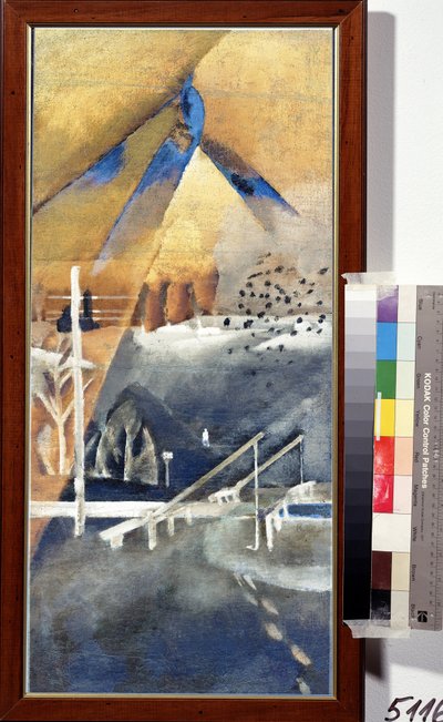「冬の風景」レフ・アレクサンドロヴィチ・ブルーニ作（1894-1948） 1918年 個人蔵 作： Lev Aleksandrovitc Bruni