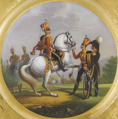 1829年、ライフガードヒューサー連隊の最高責任者兼補佐官 作： Lev Alexandrovich Belousov
