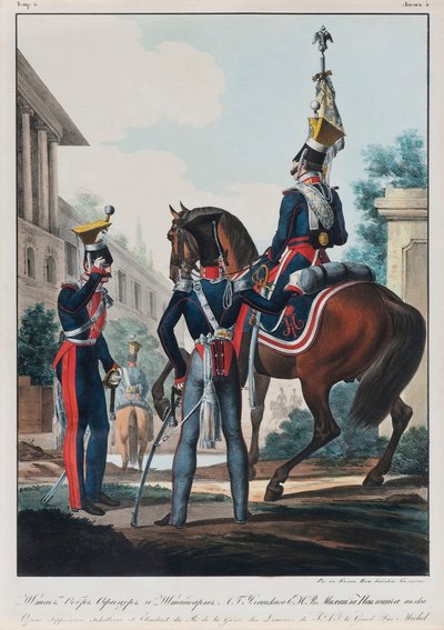1830年代にロシアのウーラン連隊大公ミハエルパブロビッチの首席補佐官 作： Lev Alexandrovich Belousov