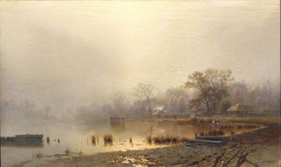 靄。 秋のモスクワの赤い池、1871年 作： Lev Lyvovich Kamenev