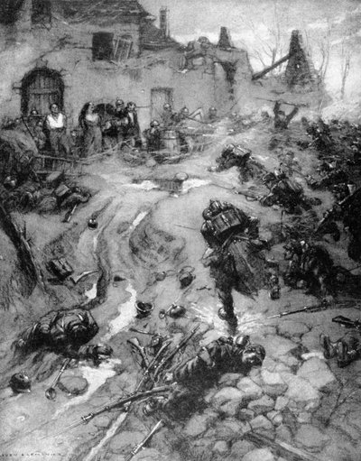 私たちの軍隊はアルザスのシュタインバッハ、第一次世界大戦、1915年を取る 作： Leven and Lemonier
