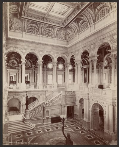 議会図書館大階段ホール 作： Levin C. Hardy