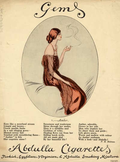 アブドゥルラ・シガレット、1920年代 作： Lewis Baumer