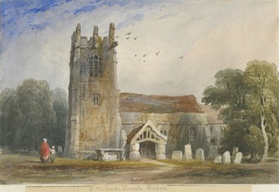 ホートン教会：水彩画、ND [c1840] 作： Lewis John Wood