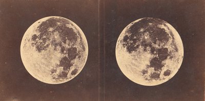 満月: 左手の月は 1871 年 6 月 2 日に撮影されました。右手の月は Pho..., 1871. 作： Lewis Morris Rutherfurd