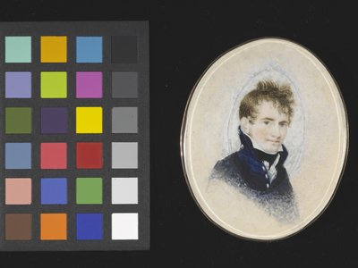 ポール・ペッカムの肖像 1810-1820年頃 水彩・象牙 作： Lewis Peckham