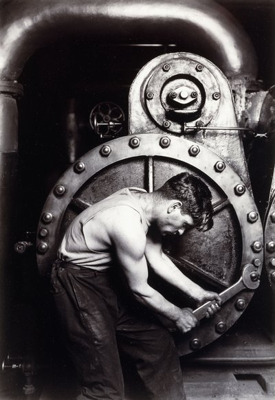 パワーハウスメカニック、1924年頃。 作： Lewis Wickes Hine