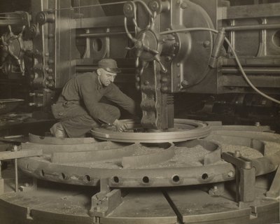 研削盤作業員 作： Lewis Wickes Hine