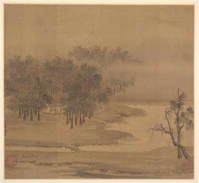 秋の霧深い木立のコテージ 作： Li Anzhong