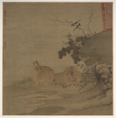 カササギと野うさぎ 作： Li Yong