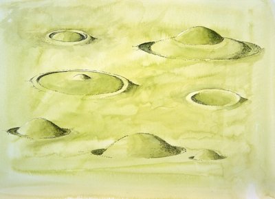 青銅器時代のバロー・タイプ（紙に水彩） 作： Liam Wales