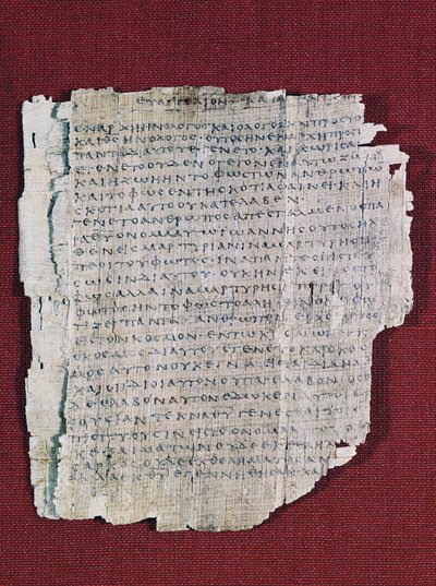 66またはBodmer II Papyrus、約200年、ギリシャ語で書かれたヨハネの福音書のほぼ完全な写本、スイス、ジュネーブのBodmer図書館 作： Unbekannt Unbekannt