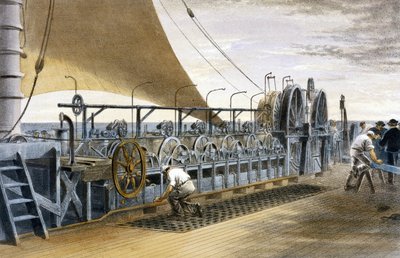 ブルネルの「グレート・イースタン」号のケーブル敷設工事 作： Unbekannt Unbekannt