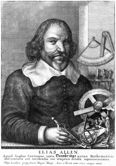エリアス・アレン、数学者、楽器製作者、1630年頃 作： Unbekannt Unbekannt