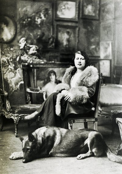 ジョバンニ・ボルディーニの妻、エミリア・カルドナ・ボルディーニ（1931年ファルコネーラにて）（モノクロ写真 作： Unbekannt Unbekannt