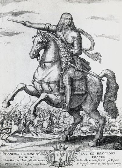 第2代ボーフォート公爵でフランスの将軍であったフランシス・オブ・ブルボン＝ヴェンドーム（1616-1669）の騎馬像、ニコラ・ド・ラ・ファージュ（1600?-1655）の彫刻作品。 作： Unbekannt Unbekannt