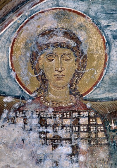 ギリシャ・クレタ島ヴァティ県アギオス・ゲオルギオスのビザンチン様式教会の聖人を描いたフレスコ画(写真) 作： Unbekannt Unbekannt