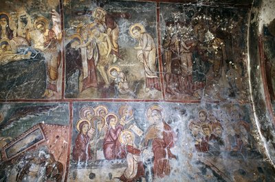 ギリシャ・クレタ島ケファリのソティロスにあるメタモルフォシス教会のフレスコ画（写真 作： Unbekannt Unbekannt