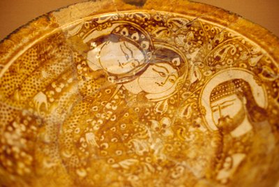 イラン、カシャーン出土の男女の顔を描いた皿 作： Unbekannt Unbekannt