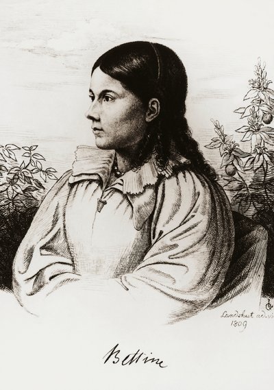 ベッティーナ・ブレンターノ・フォン・アルニム（1785-1859）の肖像 作： Unbekannt Unbekannt