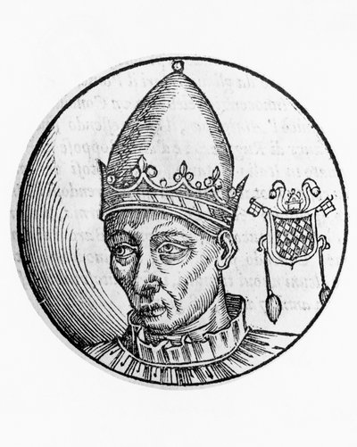 セレスティーナ2世の肖像（Guido Guelfuccio de Castello、1144年没 作： Unbekannt Unbekannt