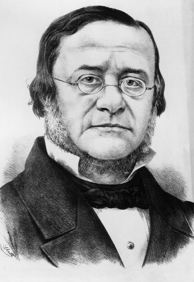 イタリアの愛国者・政治家で、1848年から1849年までサン・マルコ共和国の大統領を務めたダニエレ・マニン（1804-1857）の肖像、ワットのデッサンをもとにしたエングレーヴィング。 作： Unbekannt Unbekannt