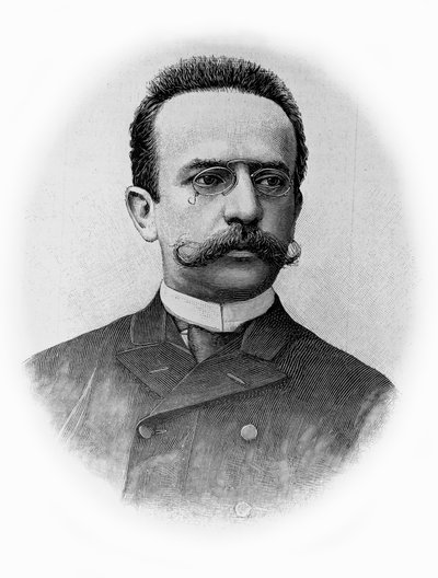 イタリアの劇作家、ジャチント・ガリーナ（1852-1897）の肖像、写真をもとに描いたもの 作： Unbekannt Unbekannt