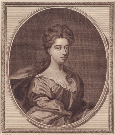 マンチェスター公爵夫人グレヴィル・ドディントン（1672-1720）の肖像、G・クネラーの絵画からジョン・ゴールダー（1729-1795）による銅版画 作： Unbekannt Unbekannt