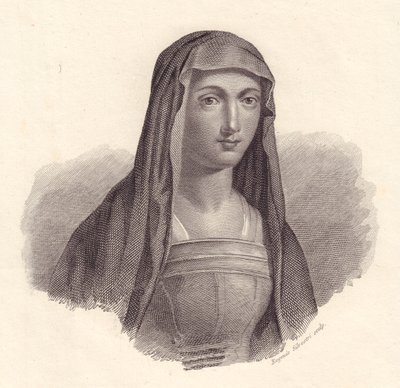 イタリアの彫刻家プロパーツィア・デ・ロッシ（1490-1530）の肖像、エウジェニオ・シルヴェストリによる銅版画 作： Unbekannt Unbekannt