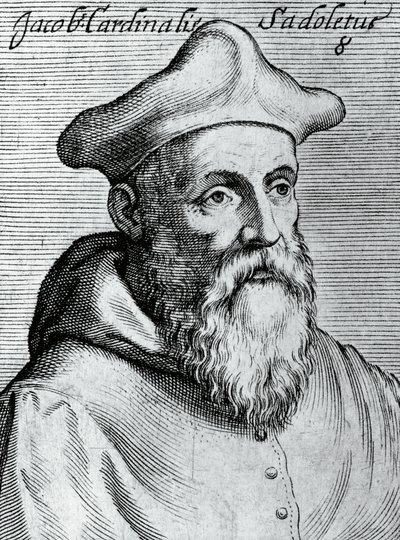 イタリアの人文主義者、カトリック司教、枢機卿であるヤコポ・サドレート（1477-1547）の肖像、クラウディウス・ペルネトゥス作『Illustrissimorum, omnique virtutis, et scientiarum laude praestantissimoru virorum icones』からの版画 作： Unbekannt Unbekannt