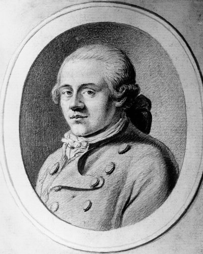 シュトゥルム・ウント・ドラング運動のドイツ人作家、ヤーコプ・ミヒャエル・ラインホールド・レンツ（1751-1792）の肖像、エングレーヴィング 作： Unbekannt Unbekannt