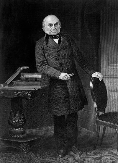 ジョン・クインシー・アダムズ（1767-1848）の肖像（1825年から1829年まで第6代アメリカ合衆国大統領を務めたアメリカの政治家・外交官）、エングレーヴィング 作： Unbekannt Unbekannt