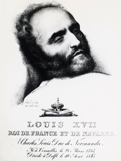 8月12日にデルフトで死の床についた、フランス王太子を名乗った多くの人々の中で最も有名で頑固なカール・ヴィルヘルム・ナウンドルフ（1785-1845）の肖像画 作： Unbekannt Unbekannt