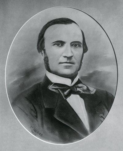 イタリアの建築家・エンジニア、セヴェリーノ・グラットーニ（1815-1876）の肖像、エングレービング 作： Unbekannt Unbekannt