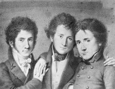 イタリアの愛国者であるフィリッポ・ウゴーニ（1794-1877）、アンドレア・トネッリ（1793-1859）、ジョヴィタ・スカルヴィーニ（1791-1843）のポートレートです。 作： Unbekannt Unbekannt