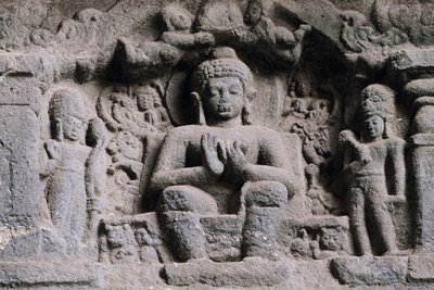 仏陀を描いたレリーフ インド、マハーラーシュトラ州、カルラ洞窟 2世紀 作： Unbekannt Unbekannt