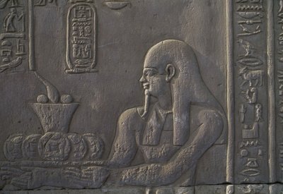 献金者を描いたレリーフ エジプト、コムオンボ神殿 エジプト文明、プトレマイオス朝、前2～前1世紀 作： Unbekannt Unbekannt