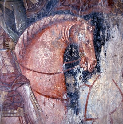 ギリシャ、クレタ島パライア・ルーマタ教会のフレスコ画「馬上の聖人」（写真） 詳細 作： Unbekannt Unbekannt