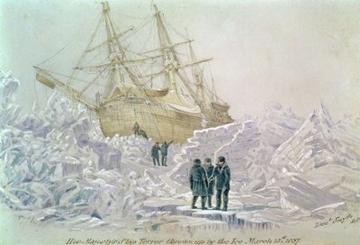 1837年3月15日、トレーディングジャーニーでの事件：氷によって投げられたHMSテロ 作： Lieutenant Smyth