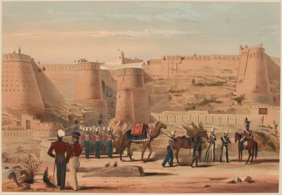 グズニーの嵐。アクションの翌朝、1839年7月23日（カラーリトグラフ 作： Lieutenant Thomas (after) Wingate