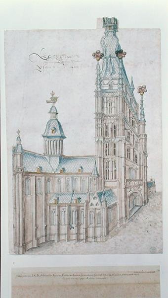 St.Bavo Cathedral（水彩・紙 作： Lieven van der Schelden