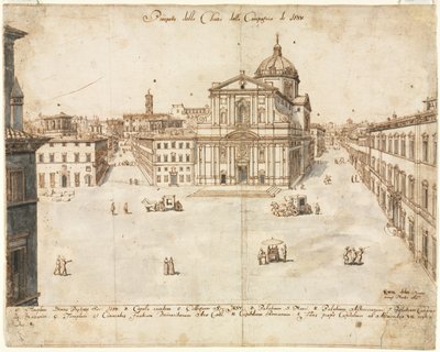 ローマ十八景：ジェス教会 作： Lievin Cruyl